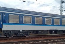 České dráhy provedly stlačovací zkoušku jednoho z lehátkových vozů Bcmz, uspěl