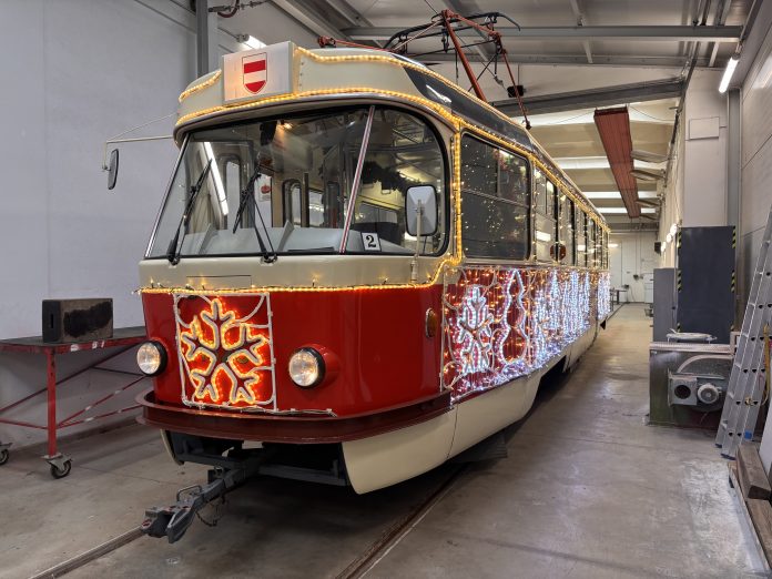 vánoční tramvaj