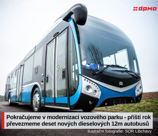 Pokračujeme v modernizaci vozového parku, příští rok převezme deset nových autobusů